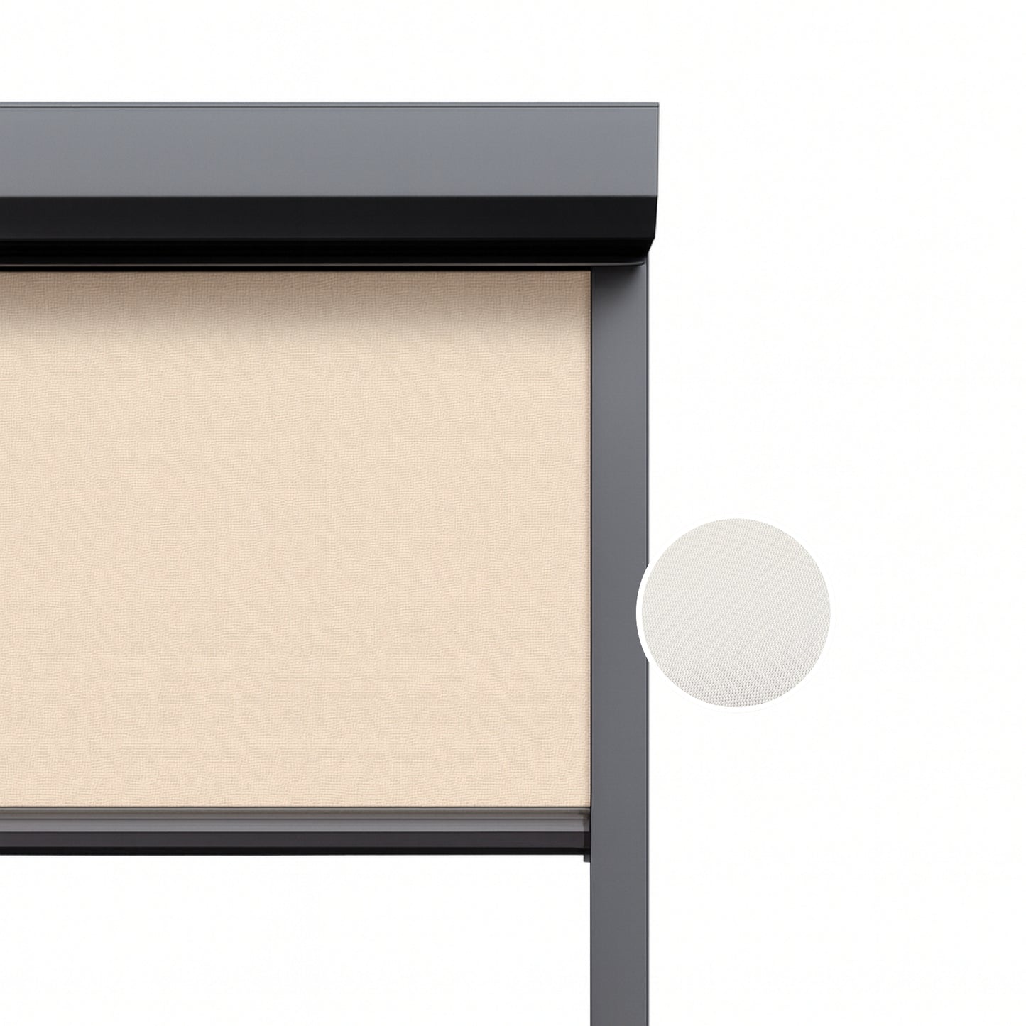 Arctic White ritsscreen op maat – buitenzonwering – MS22-003