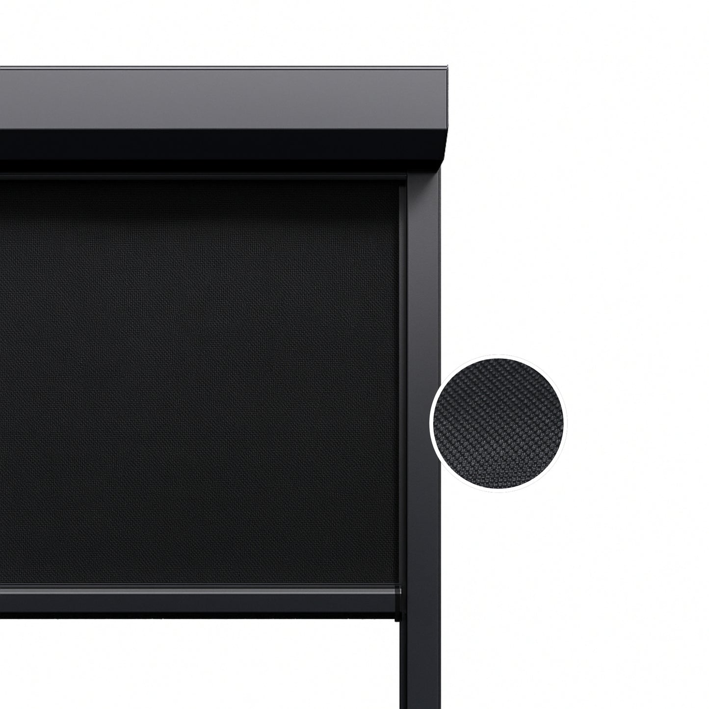 Onyx Black ritsscreen op maat - buitenzonwering - MS15-005