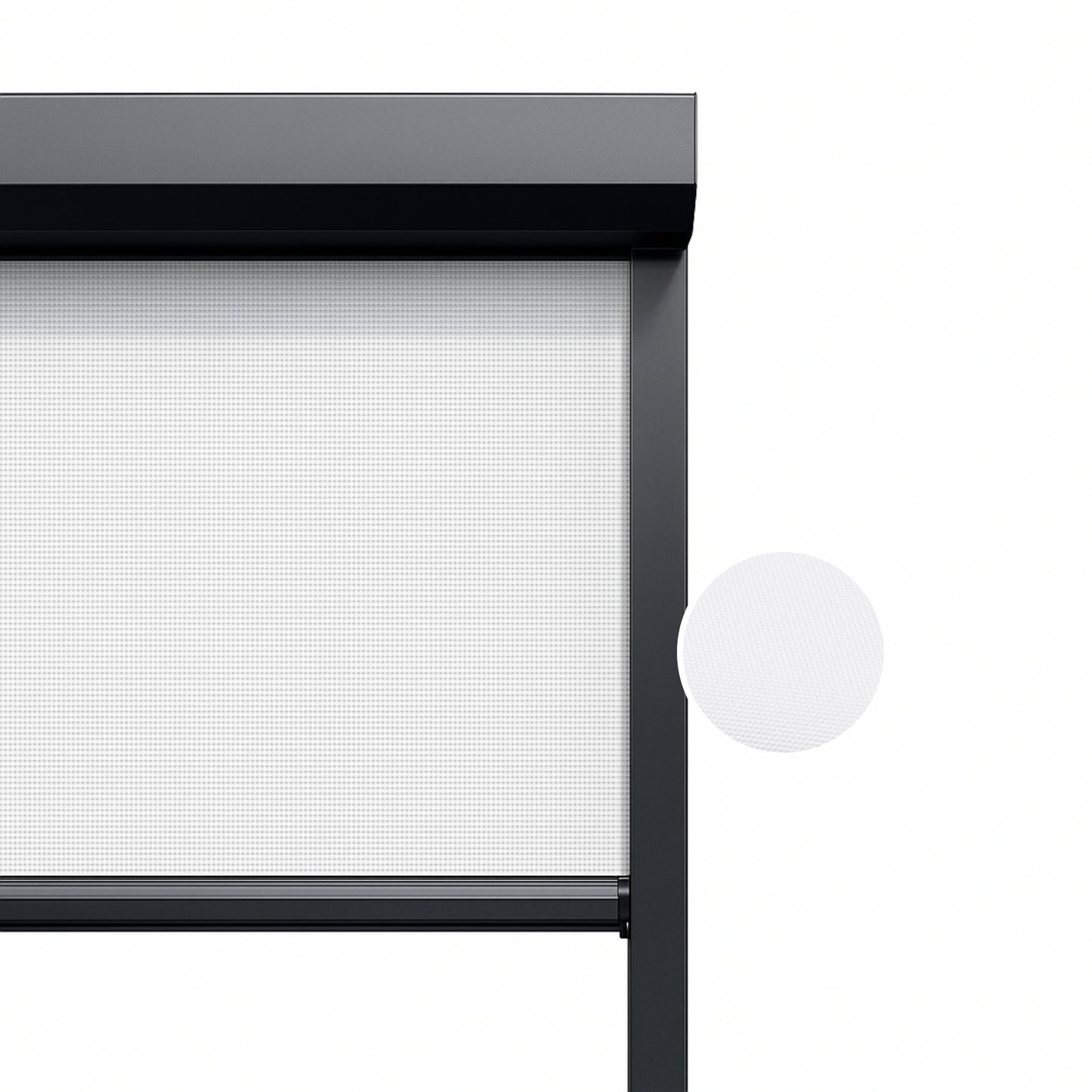 Bright White ritsscreen op maat – buitenzonwering – MS9-001