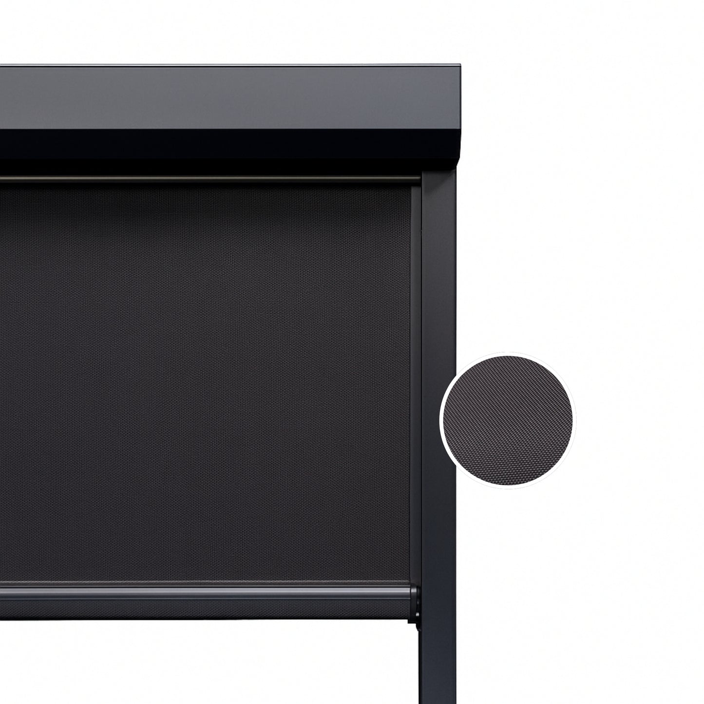 Carbon Black ritsscreen op maat - buitenzonwering - MS10-005