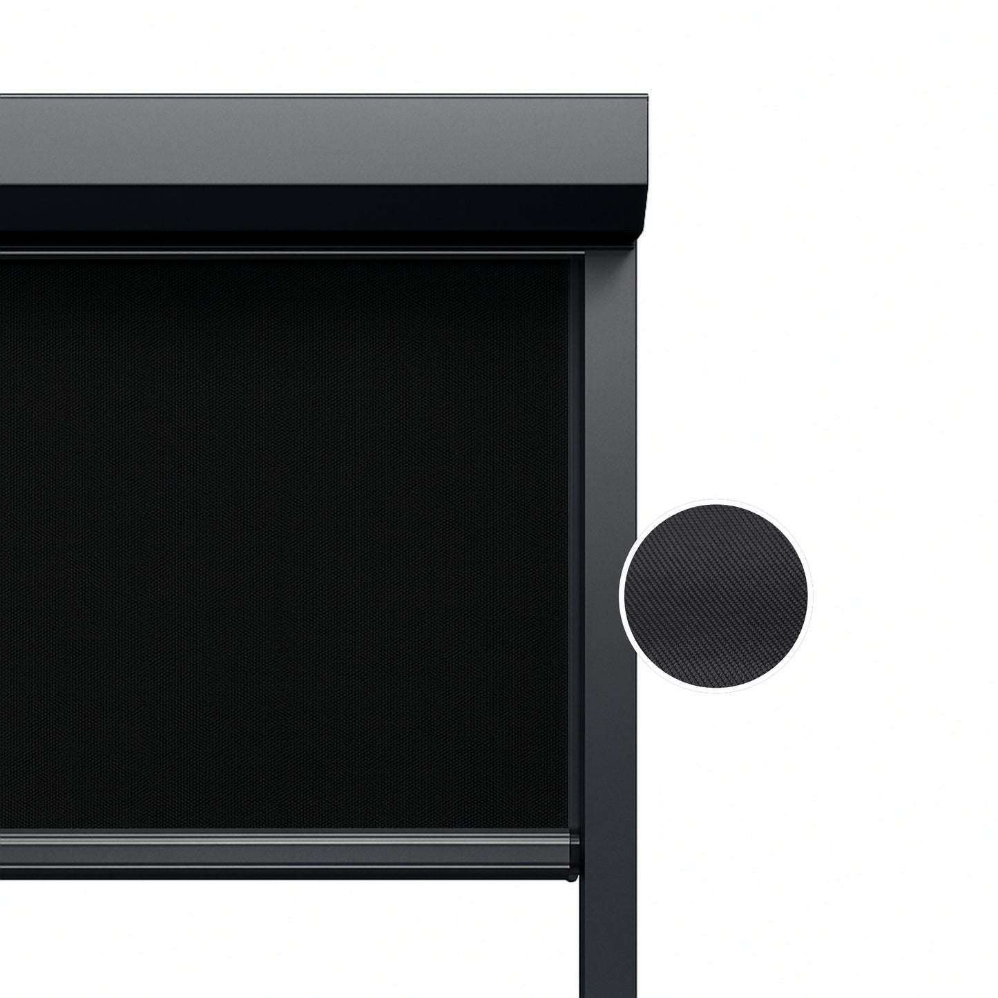 Onyx Black ritsscreen op maat – buitenzonwering – MS11-006