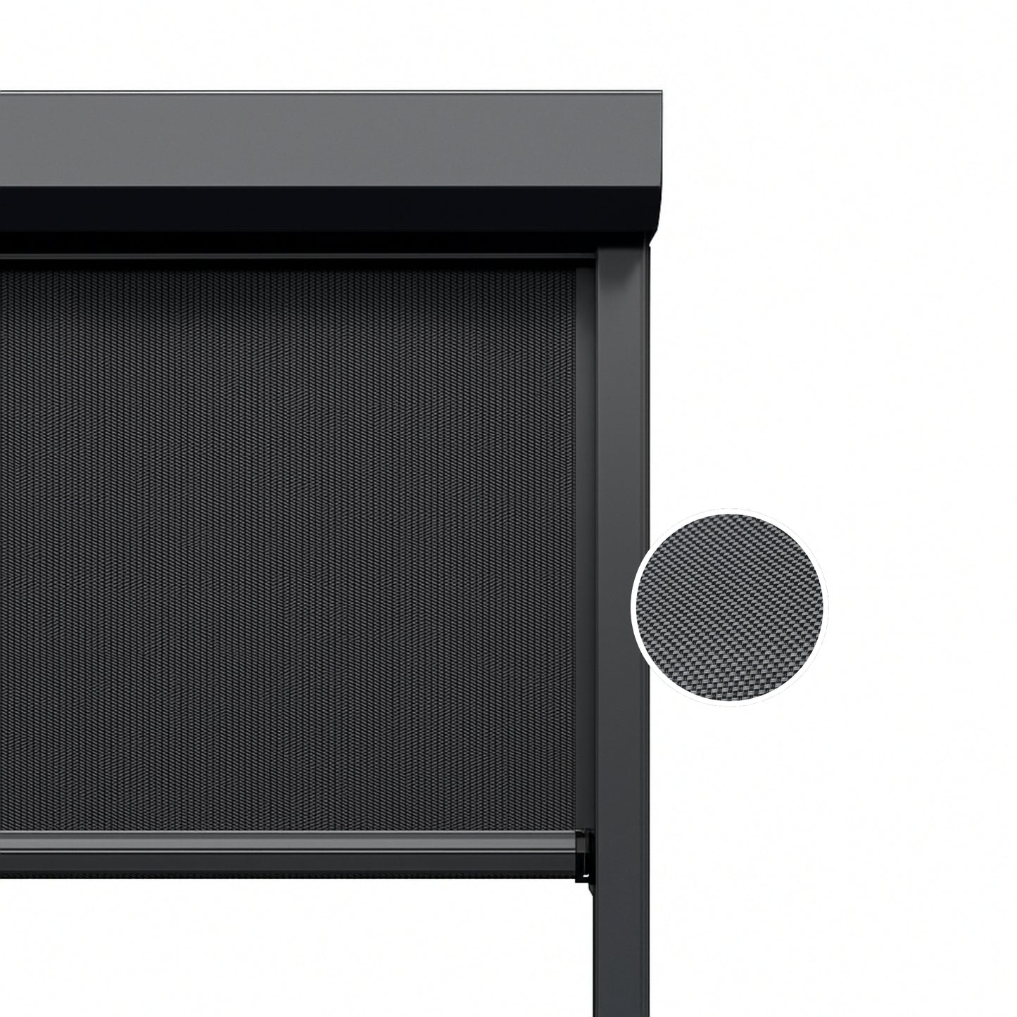 Graphite Black ritsscreen op maat – buitenzonwering – MS15-004