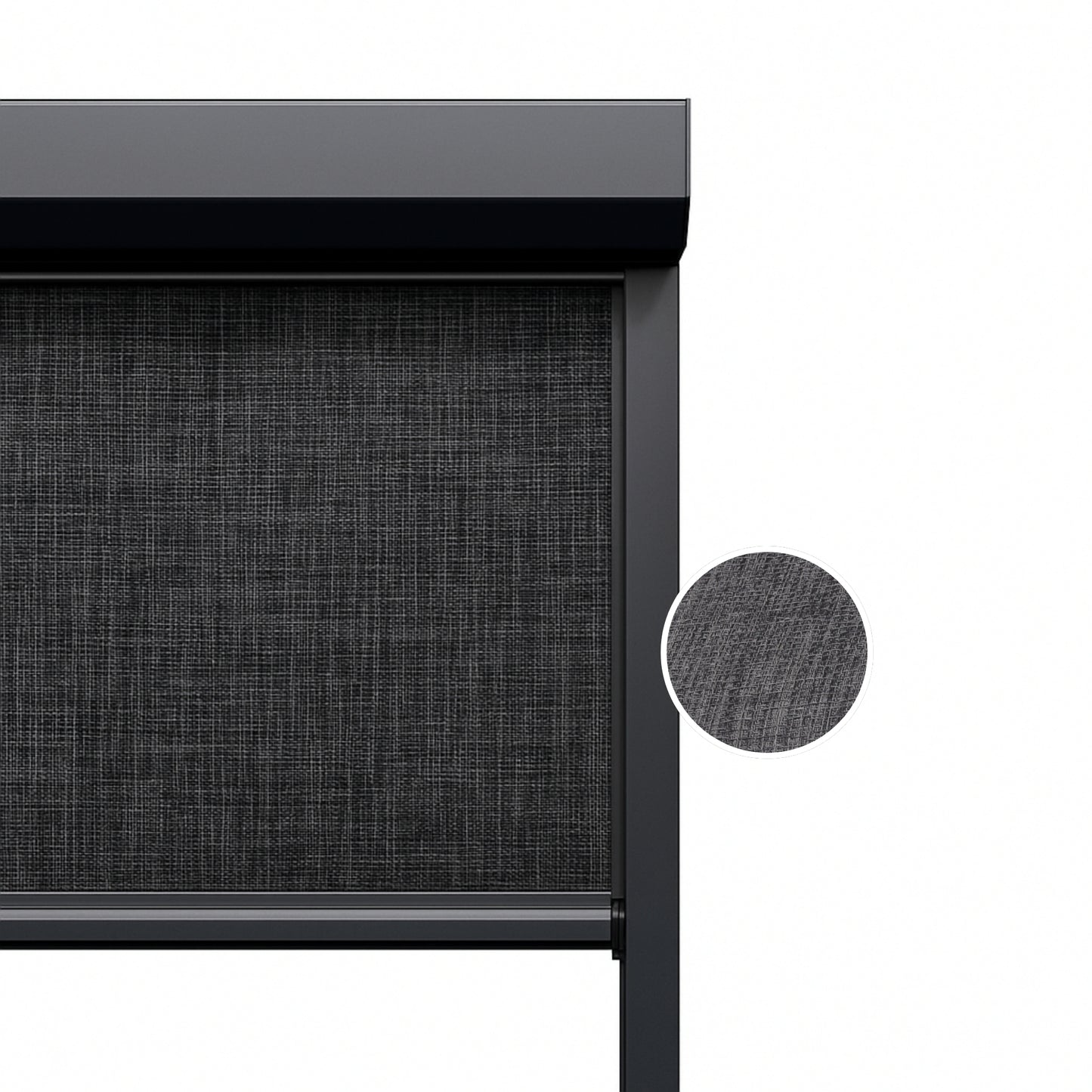 Textured Charcoal ritsscreen op maat - buitenzonwering - MS18-004