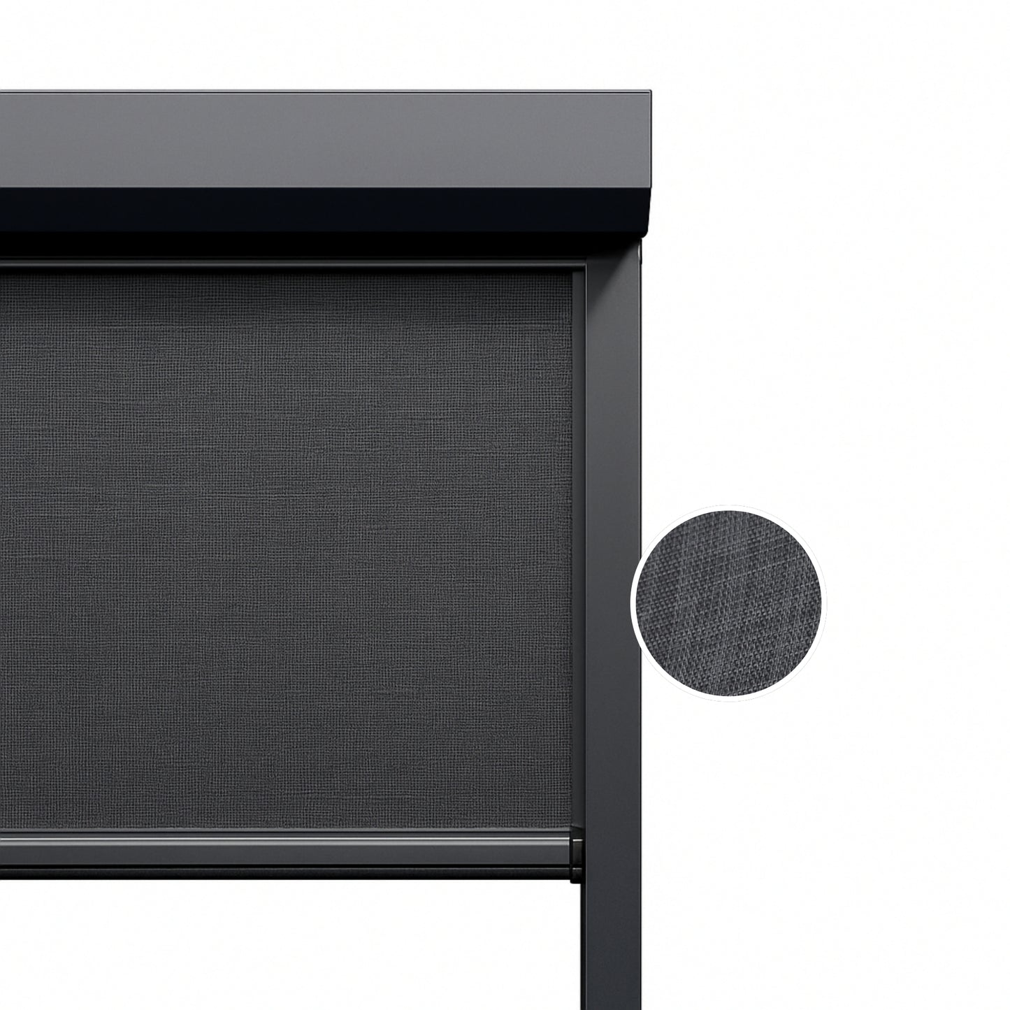 Dark Graphite ritsscreen op maat - buitenzonwering - MS25-004