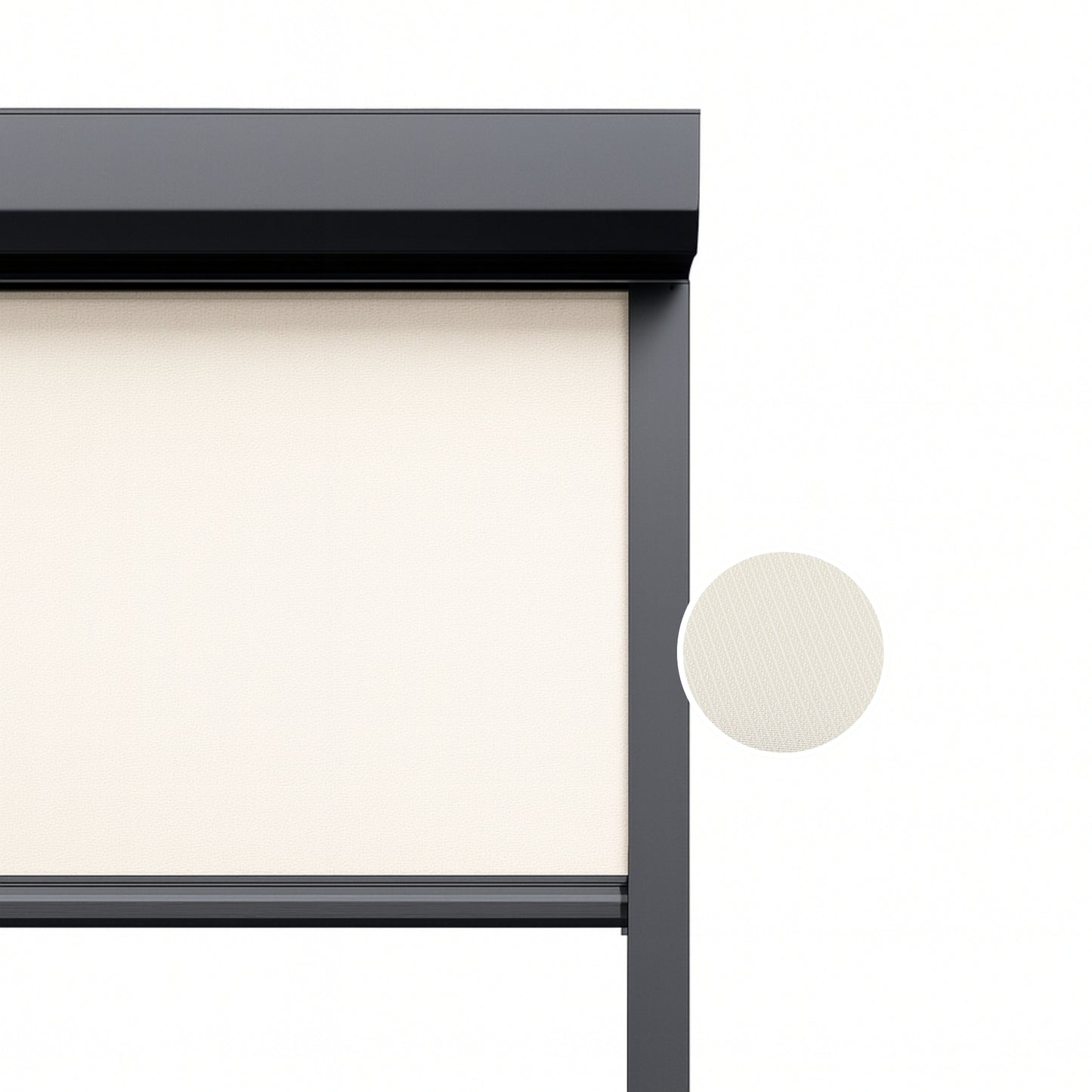 Cream White ritsscreen op maat – buitenzonwering – MS16-003