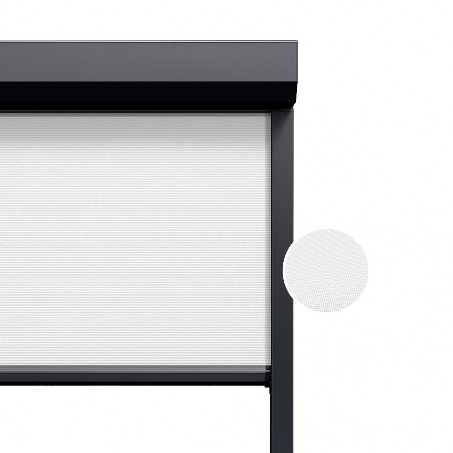 Crystal White ritsscreen op maat - buitenzonwering - MS6-001