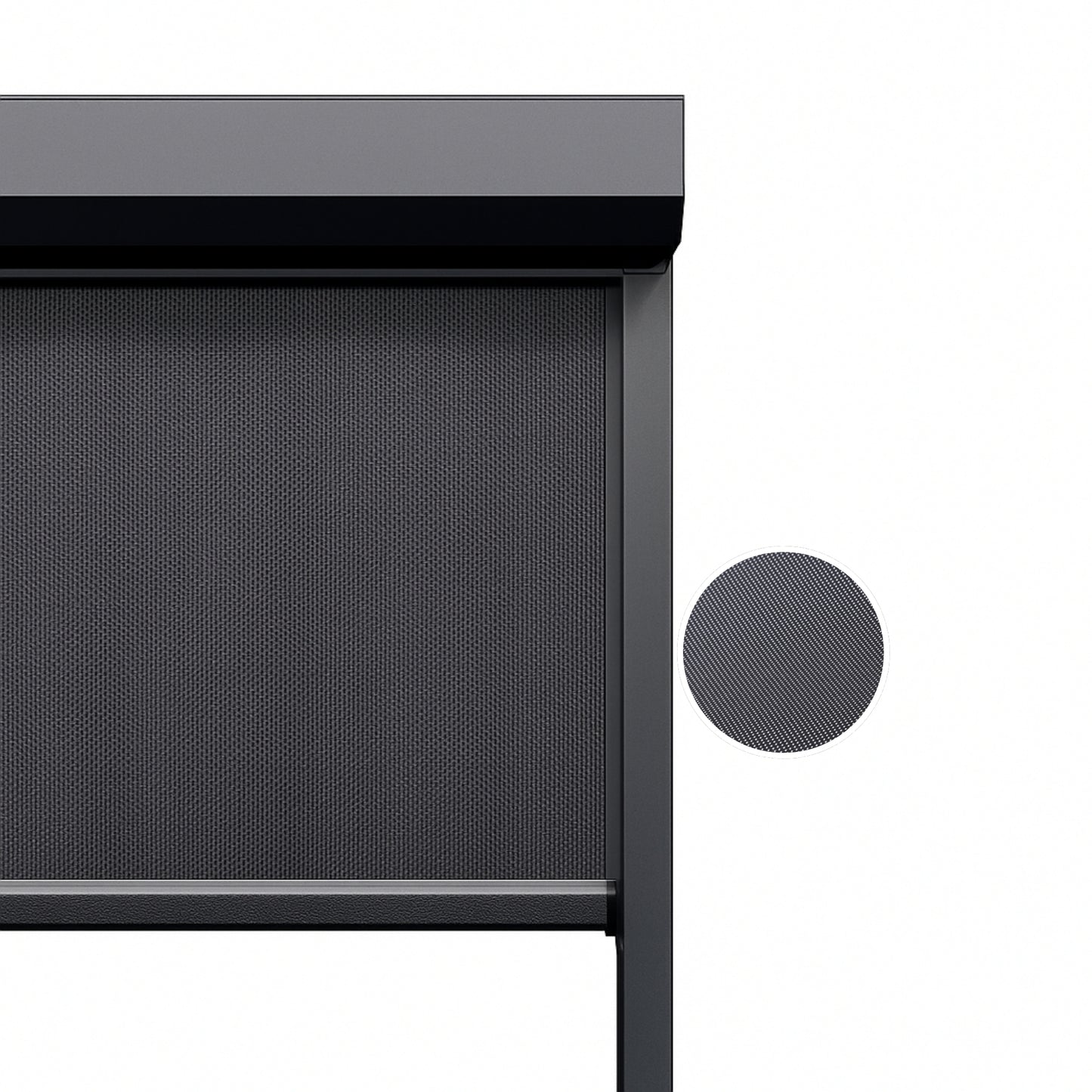 Charcoal Weave ritsscreen op maat – buitenzonwering – MS13-004