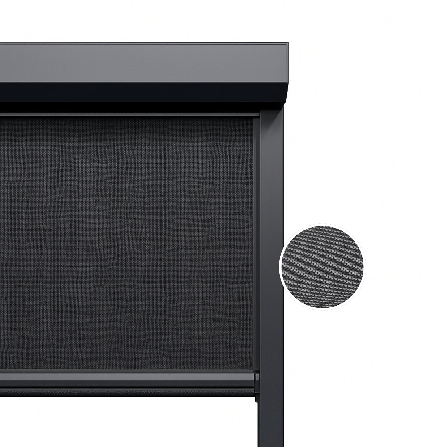 Shadow Grey ritsscreen op maat - buitenzonwering - MS21-004