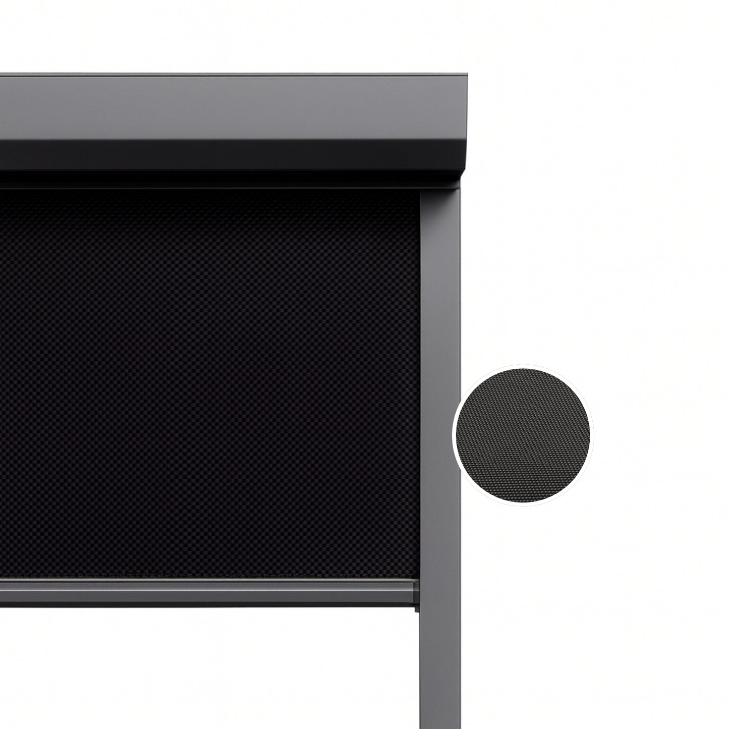 Graphite Grey ritsscreen op maat – buitenzonwering – MS9-005