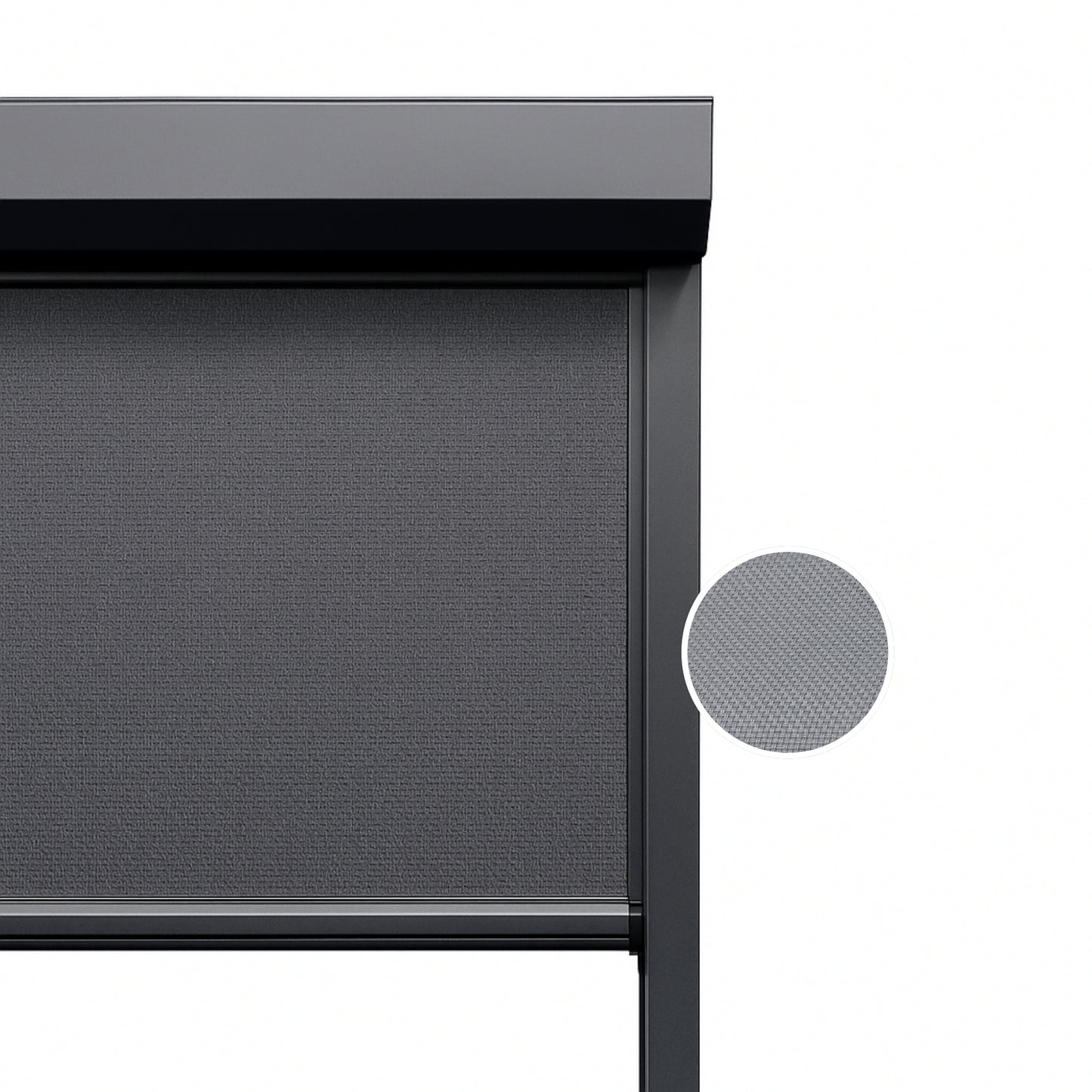 Medium Grey ritsscreen op maat - buitenzonwering - MS15-007