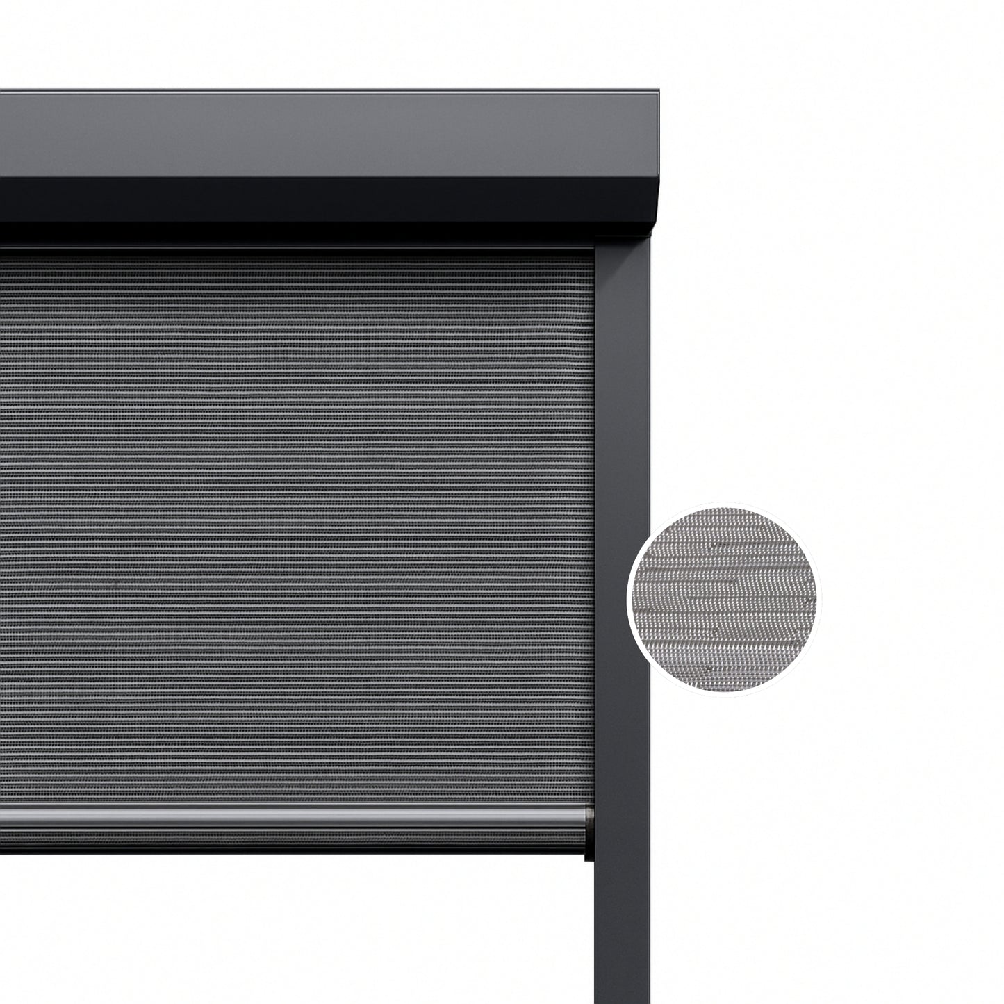 Steel Grey ritsscreen op maat - buitenzonwering - MS20-005