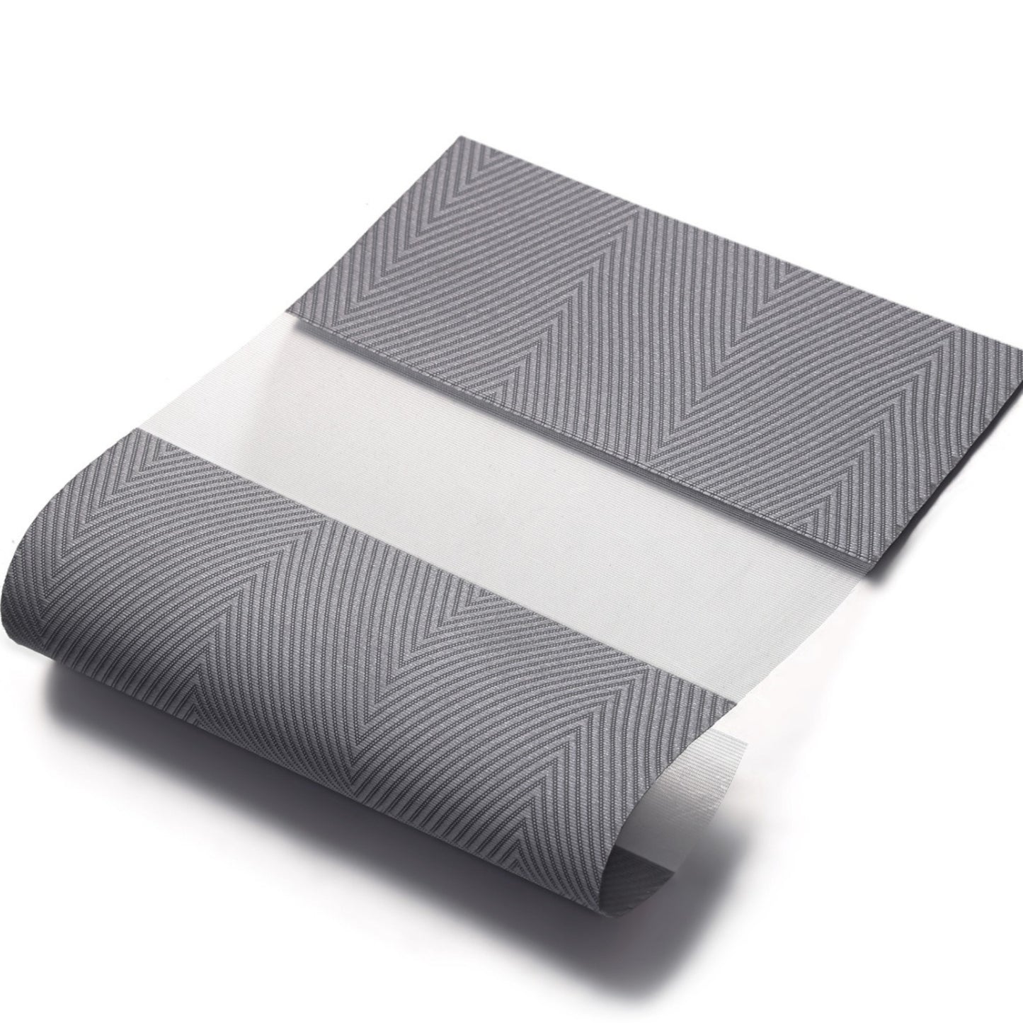 Herringbone grey duo rolgordijn - lichtdoorlatend - DE18-003