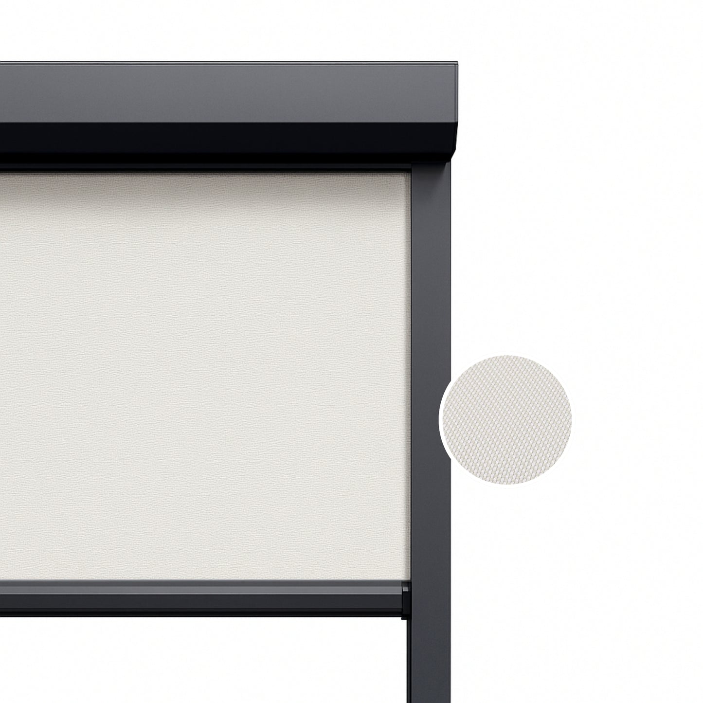 Natural White ritsscreen op maat - buitenzonwering - MS11-002