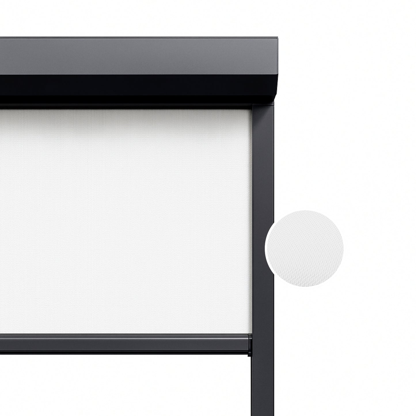 Ivory White ritsscreen op maat - buitenzonwering - MS17-002