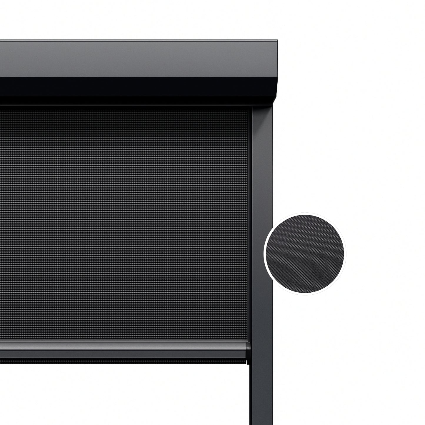 Deep Black ritsscreen op maat – buitenzonwering – MS12-004