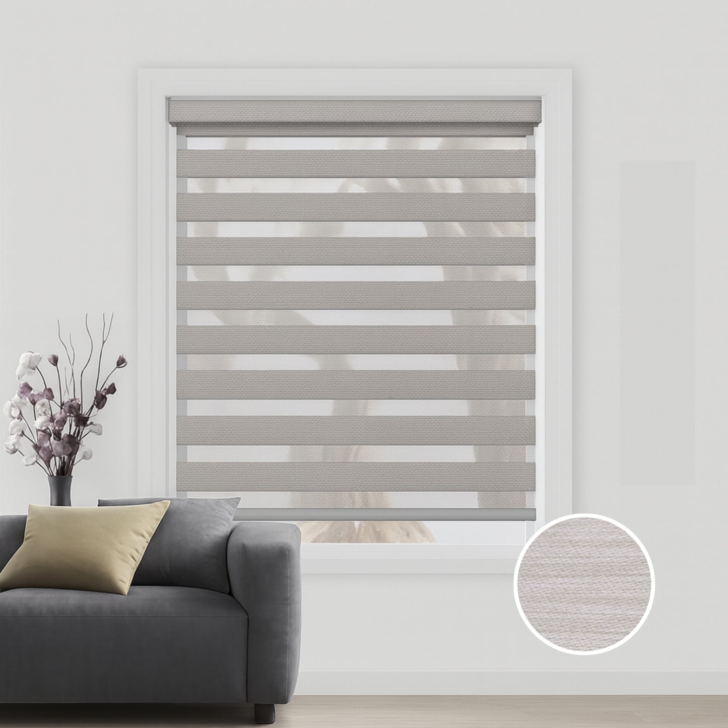 Light Gray duo rolgordijn - verduisterend - DB10-004