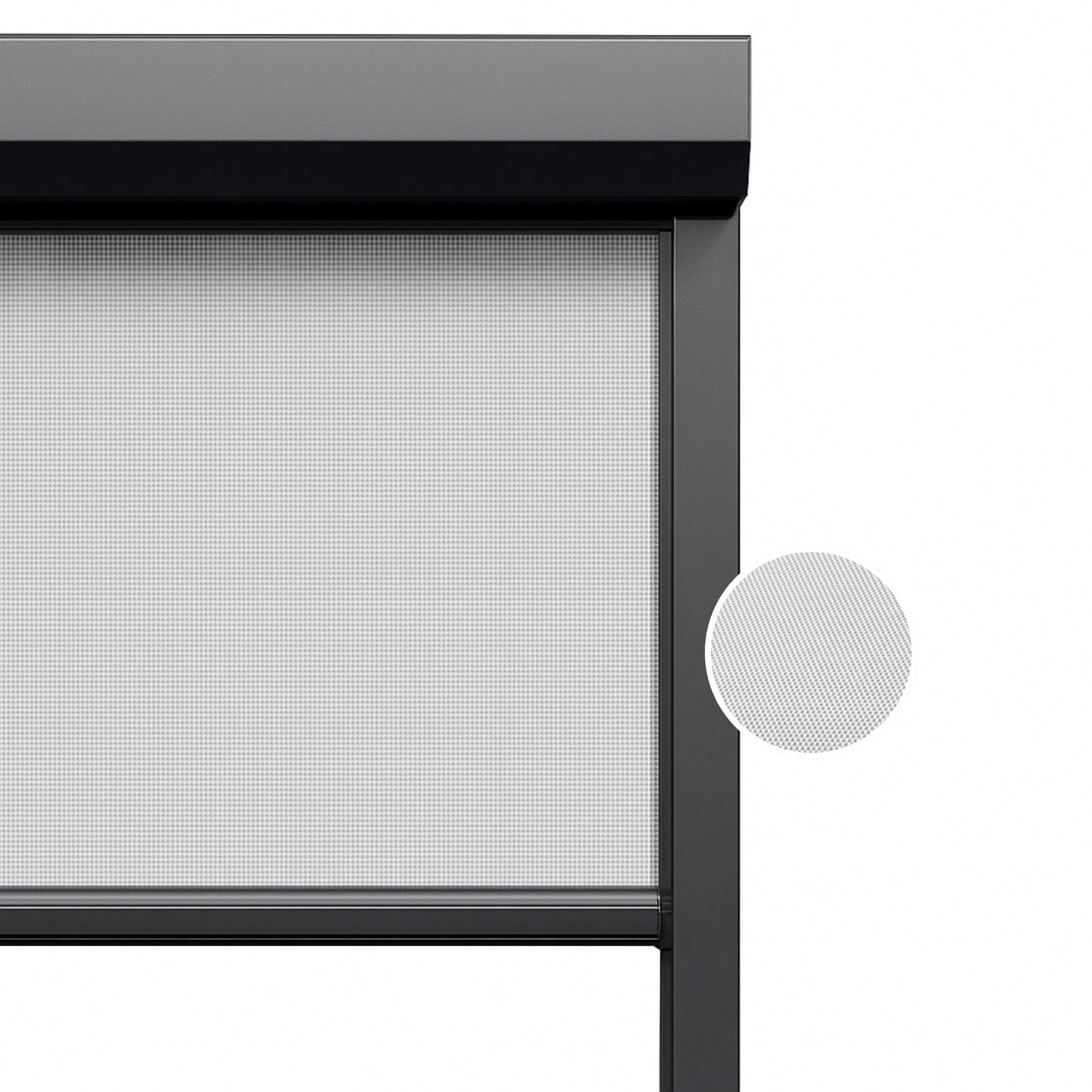 Anthracite Black ritsscreen op maat - buitenzonwering - MS8-003