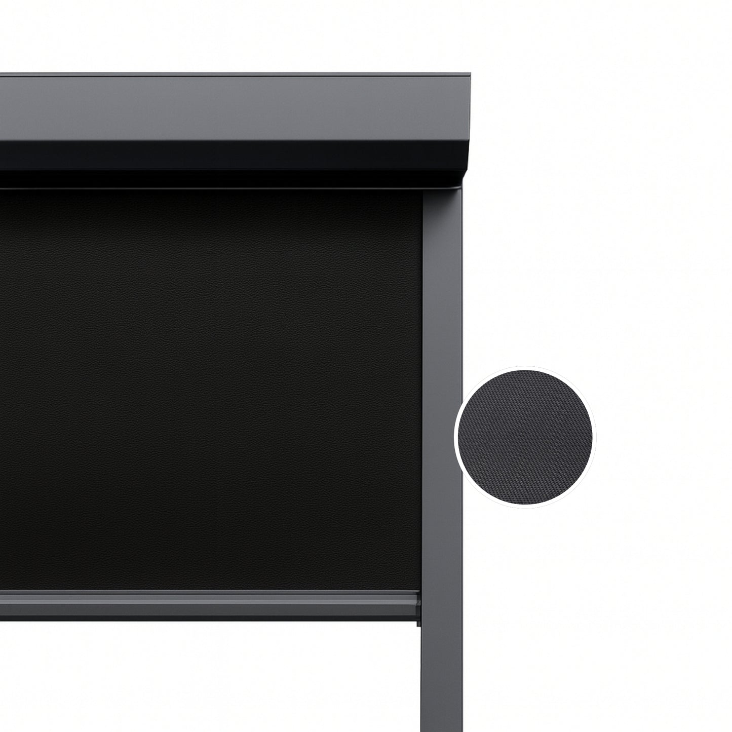 Midnight Black ritsscreen op maat – buitenzonwering – MS8-004