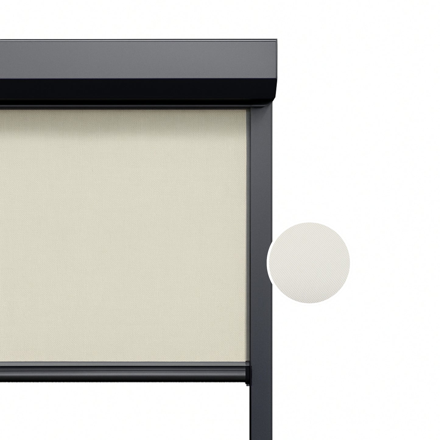 Off White ritsscreen op maat - buitenzonwering - MS2-002