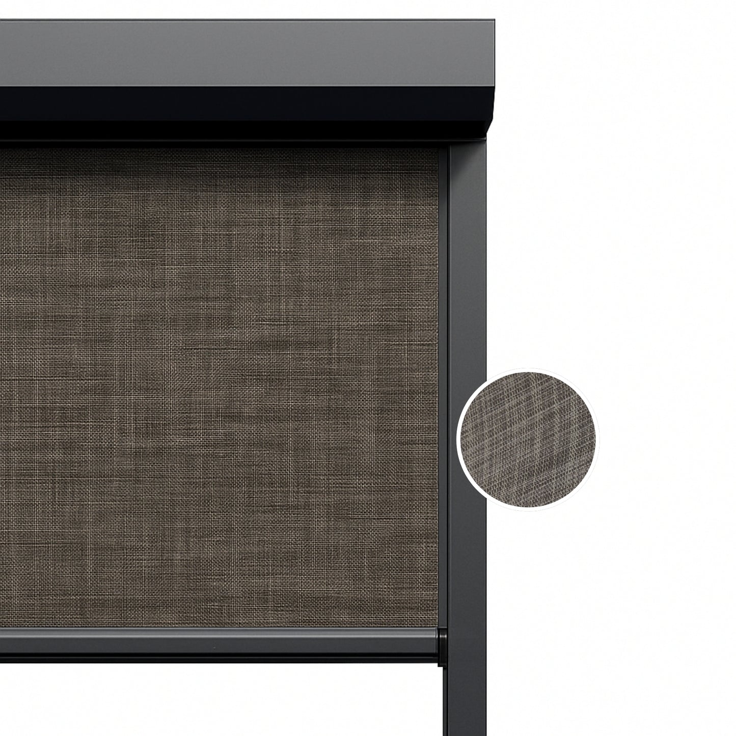 Rustic Taupe ritsscreen op maat – buitenzonwering – MS25-006