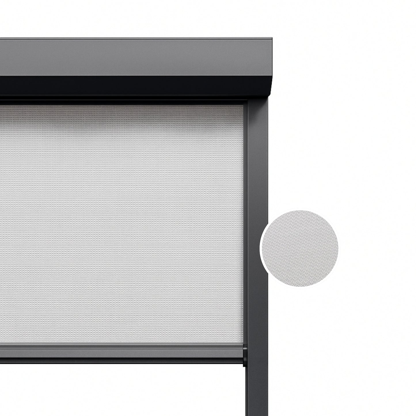 Soft Grey ritsscreen op maat - buitenzonwering - MS1-004