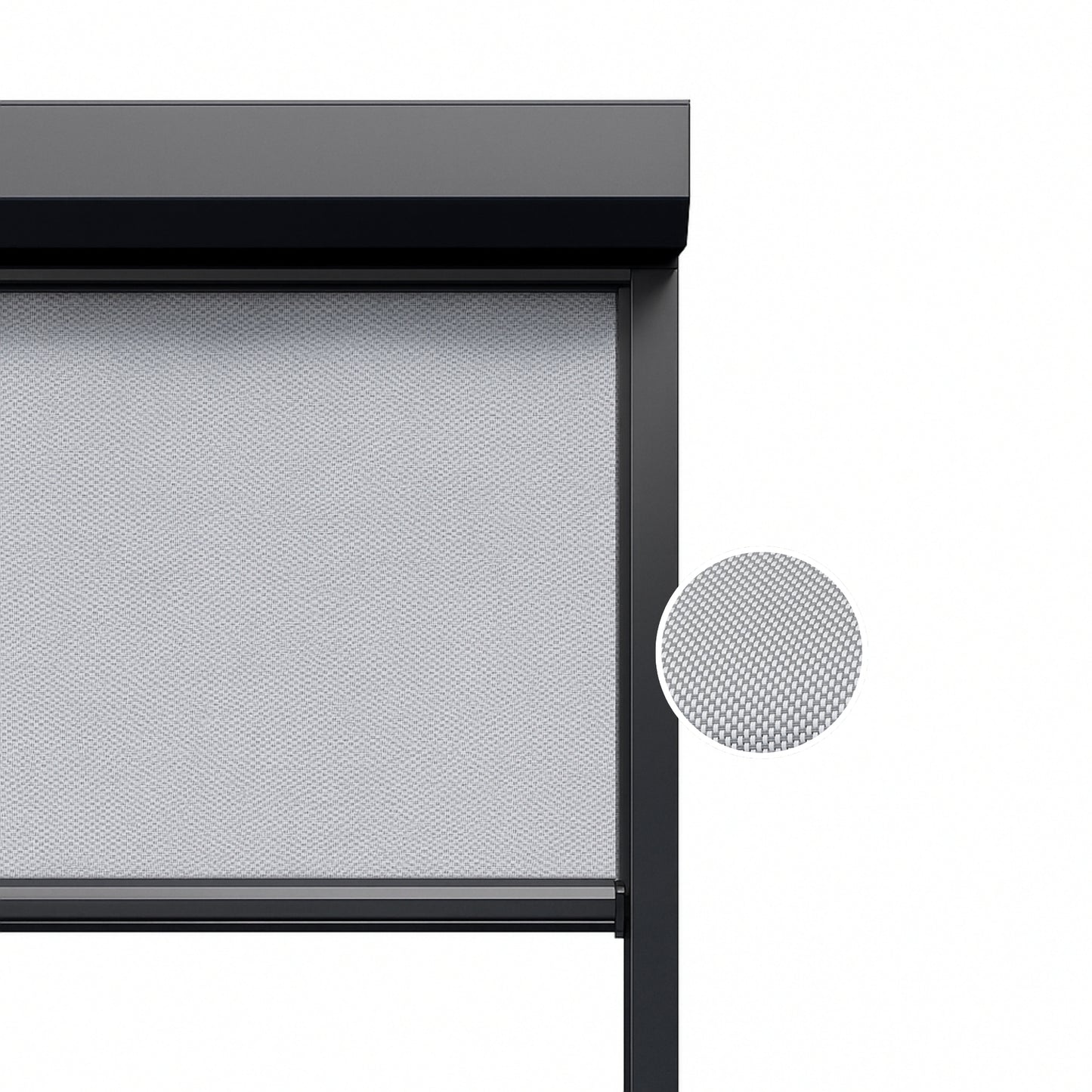 Silver Grey ritsscreen op maat - buitenzonwering - MS15-003