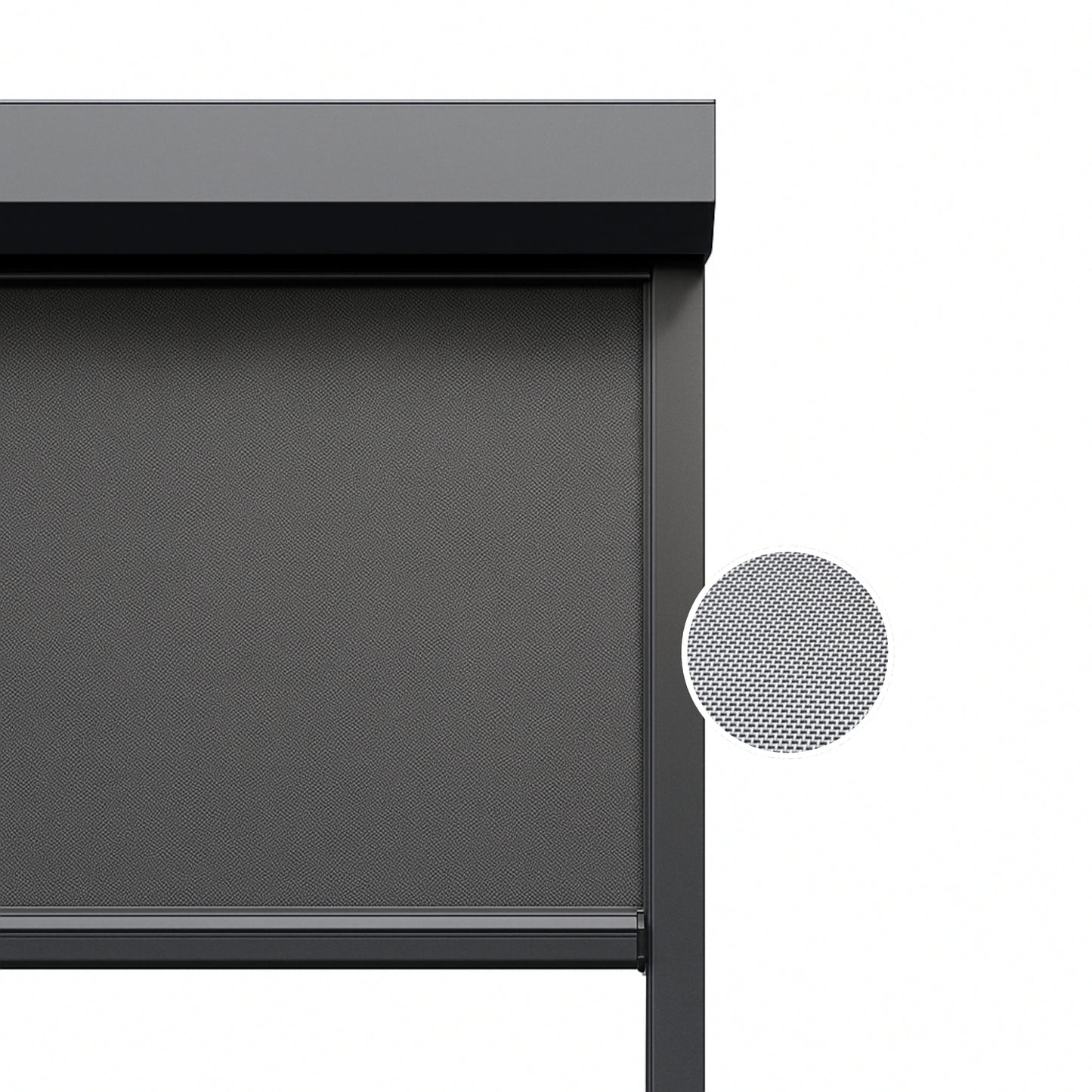 Platinum Grey ritsscreen op maat - buitenzonwering - MS19-004