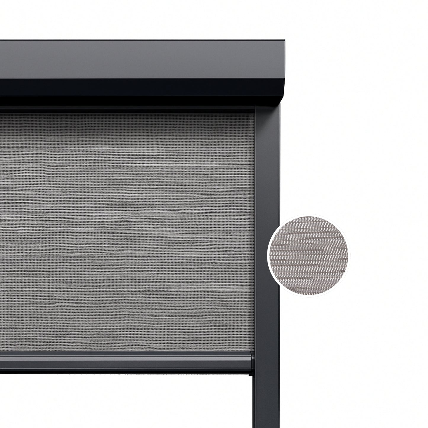Taupe Grey ritsscreen op maat - buitenzonwering - MS20-004