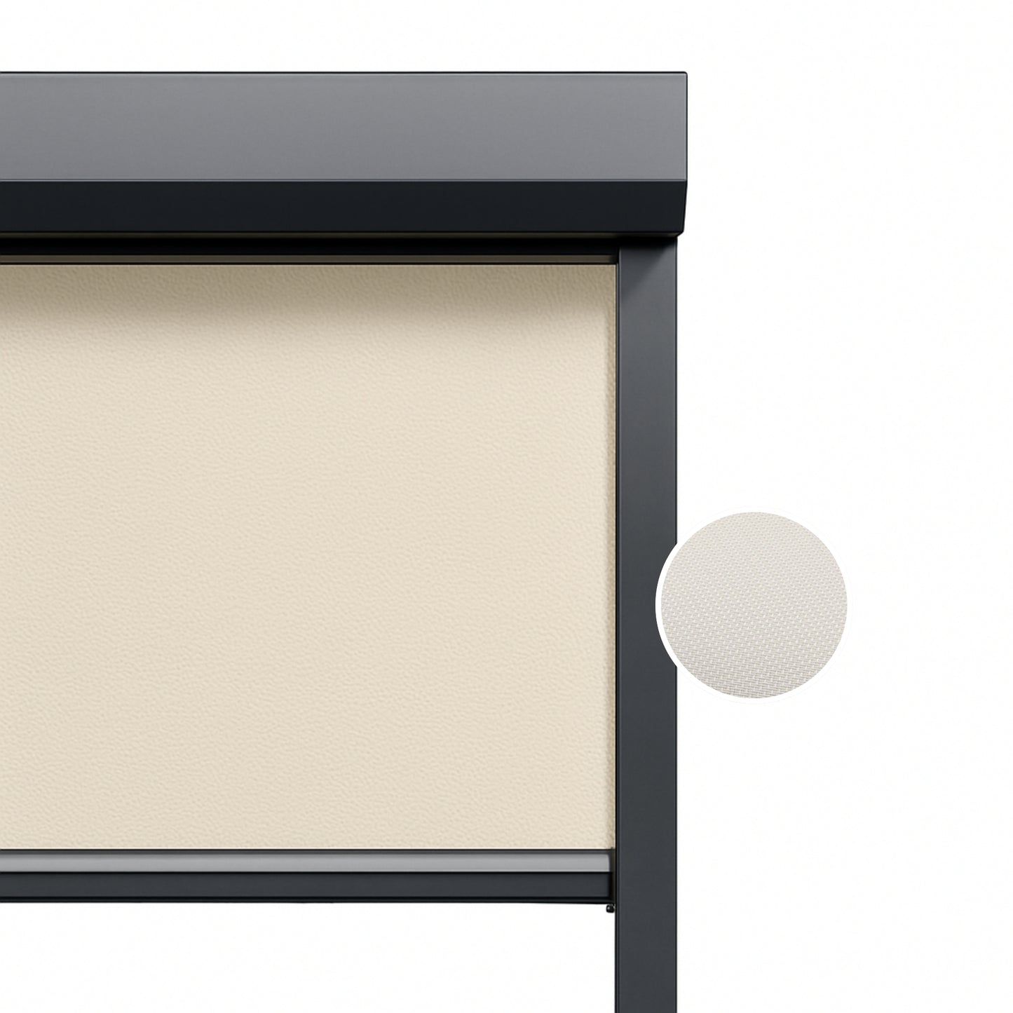 Soft Ivory ritsscreen op maat – buitenzonwering – MS14-002