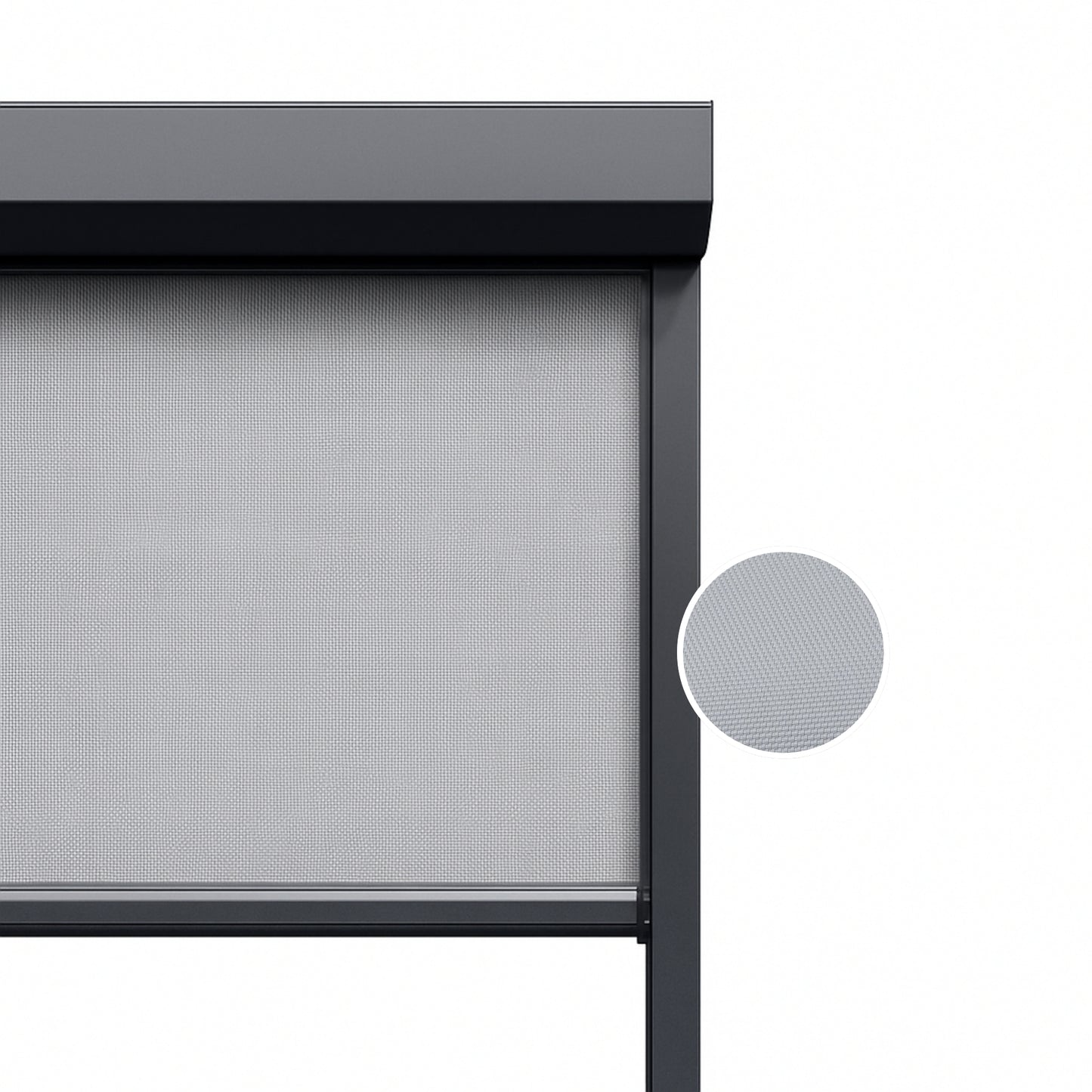 Steel Grey ritsscreen op maat – buitenzonwering – MS9-004