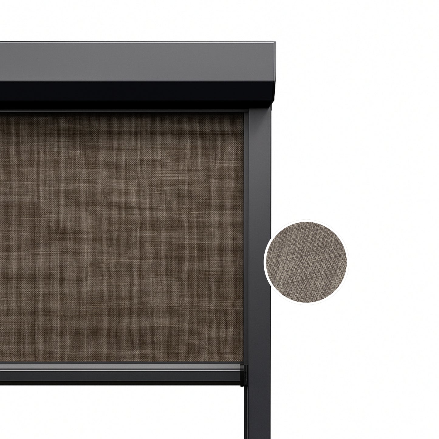 Earth Brown ritsscreen op maat - buitenzonwering - MS25-005
