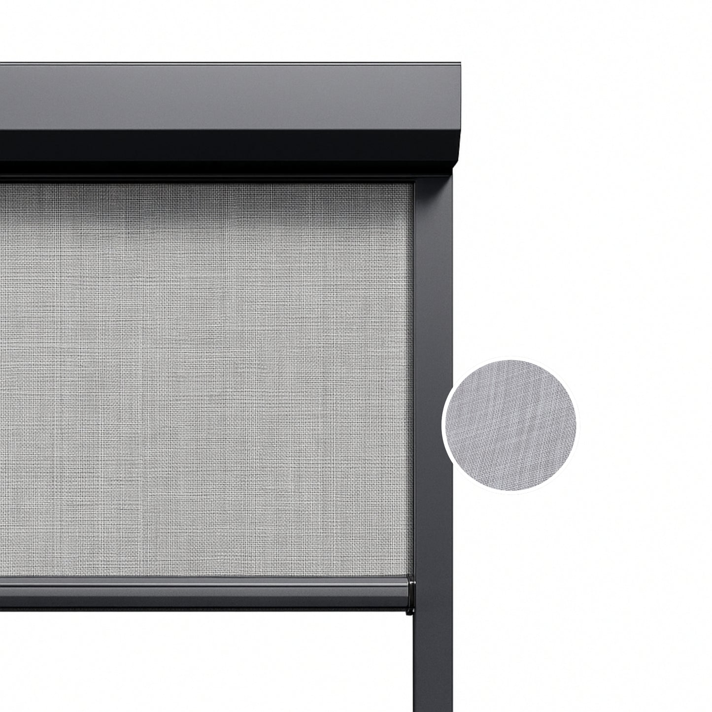Textured Silver ritsscreen op maat – buitenzonwering – MS25-002