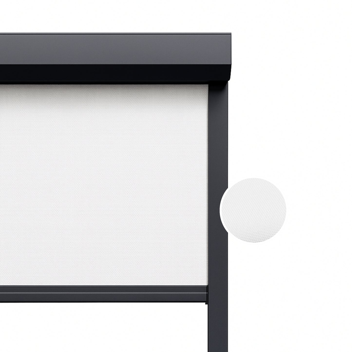 Polar White ritsscreen op maat - buitenzonwering - MS4-001