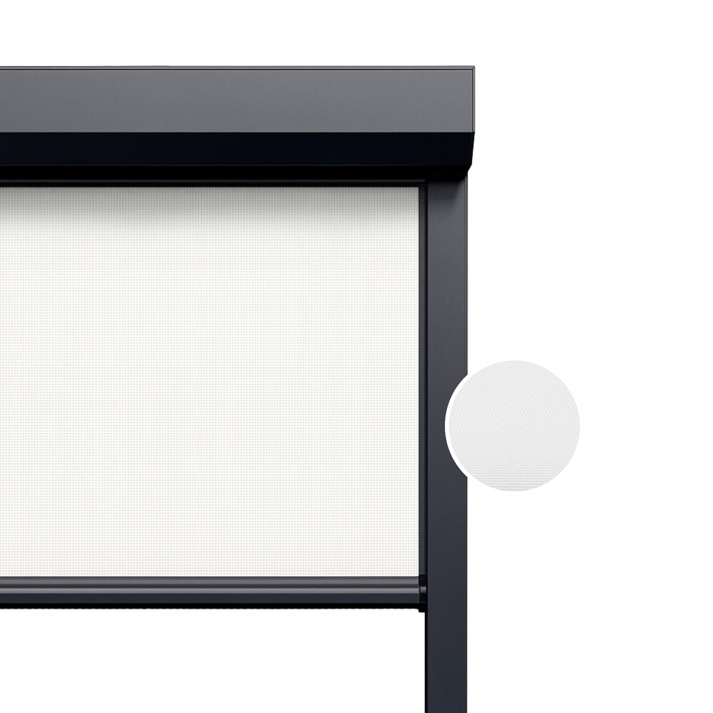 Crisp White ritsscreen op maat - buitenzonwering - MS8-001
