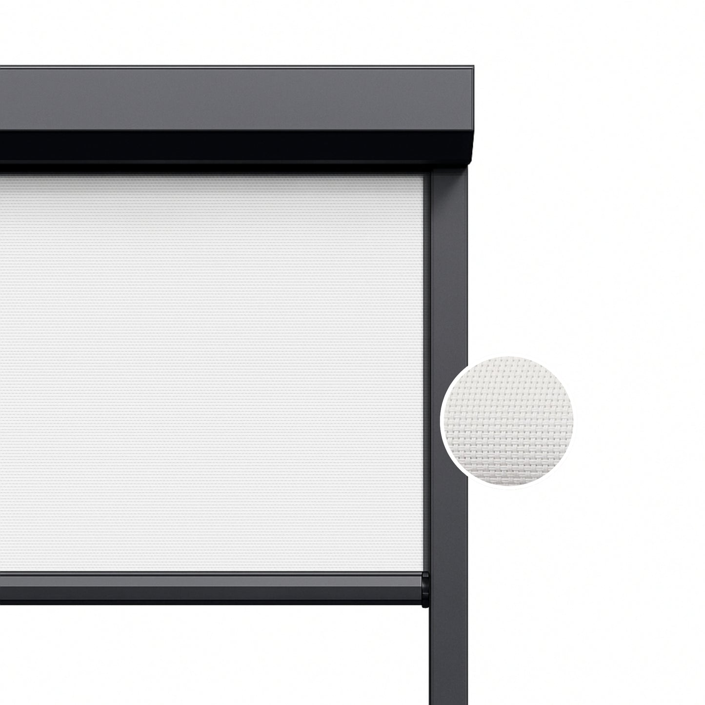 Arctic White ritsscreen op maat - buitenzonwering - MS15-001
