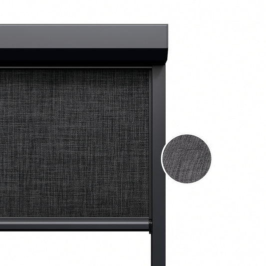 Textured Charcoal ritsscreen op maat - buitenzonwering - MS18-004