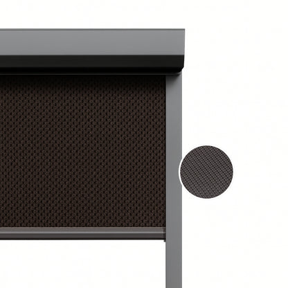 Deep Charcoal ritsscreen op maat – buitenzonwering – MS26-006