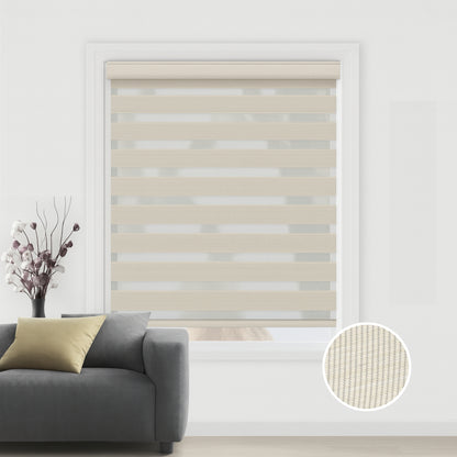 Light Taupe duo rolgordijn - verduisterend - DB20-001