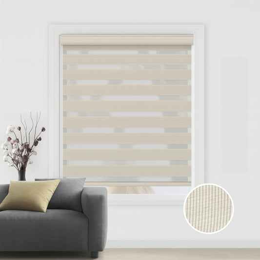 Light Taupe duo rolgordijn - verduisterend - DB20-001
