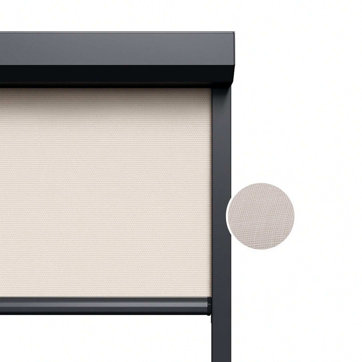Linen Sand ritsscreen op maat - buitenzonwering - MS25-001