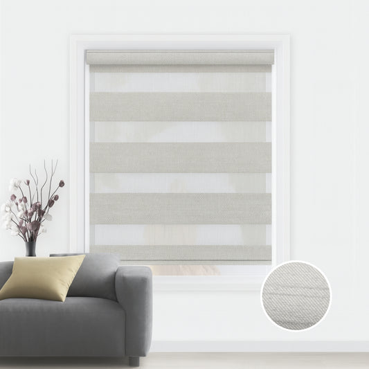 Pale Gray duo rolgordijn - verduisterend - DB9-002
