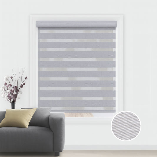 Pearl Gray duo rolgordijn - verduisterend - DB4-002