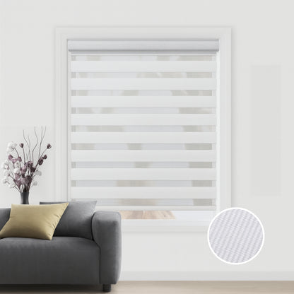 Pure White duo rolgordijn - verduisterend - DB16-001