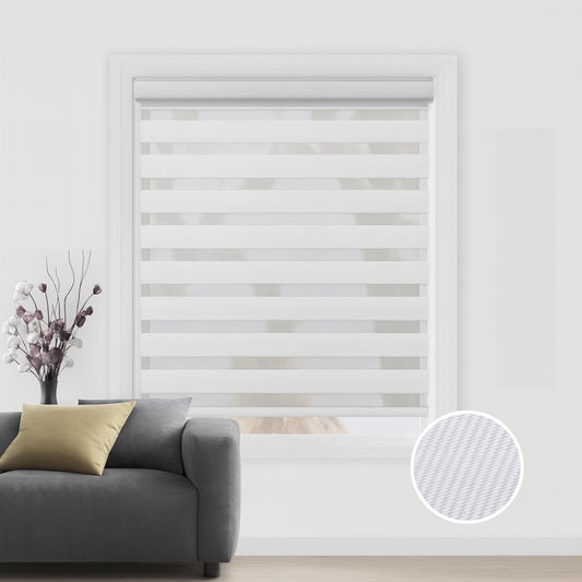 Pure White duo rolgordijn - verduisterend - DB16-001