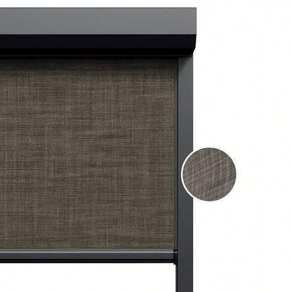 Rustic Taupe ritsscreen op maat – buitenzonwering – MS25-006