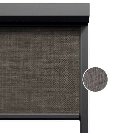 Rustic Taupe ritsscreen op maat – buitenzonwering – MS25-006