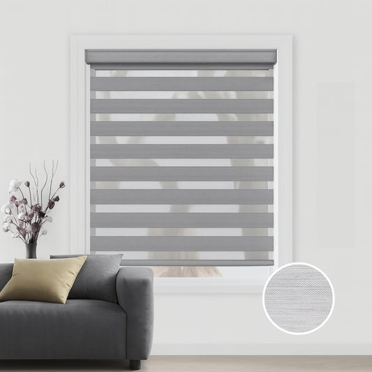 Silver Gray duo rolgordijn - verduisterend - DB11-002