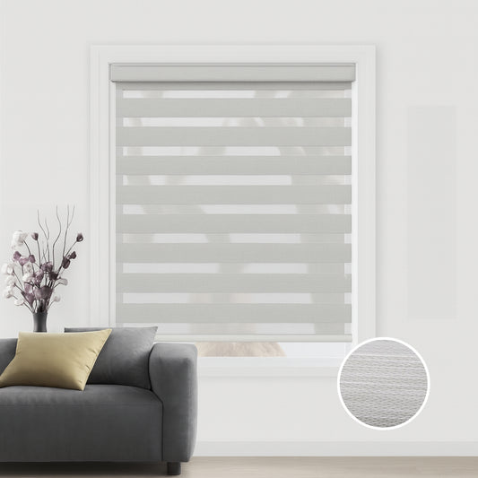 Soft Gray duo rolgordijn - verduisterend - DB15-004