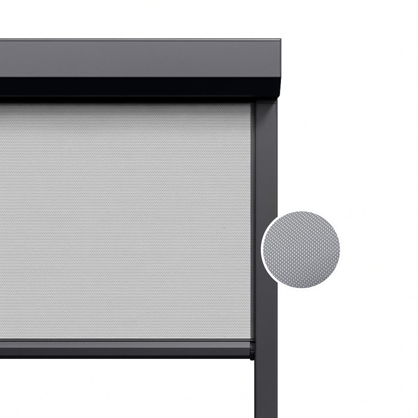 Steel Grey ritsscreen op maat - buitenzonwering - MS13-003