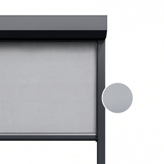 Steel Grey ritsscreen op maat – buitenzonwering – MS9-004